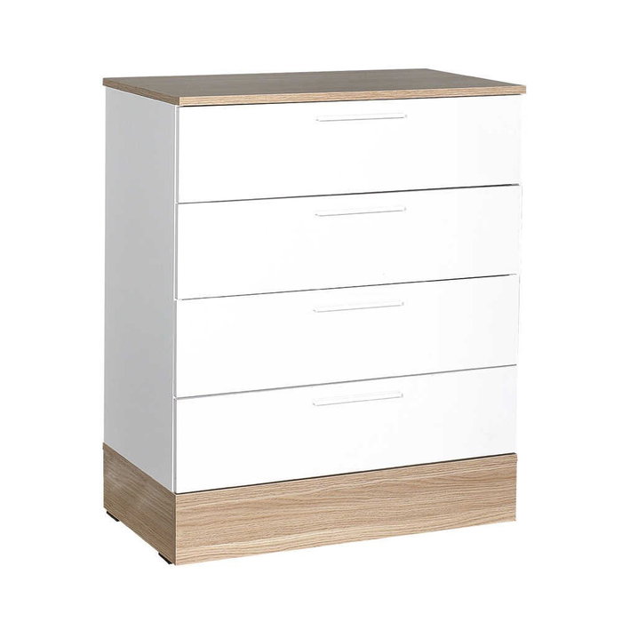 Hanah Home Cómoda de 5 Cajones Roble y Blanco
